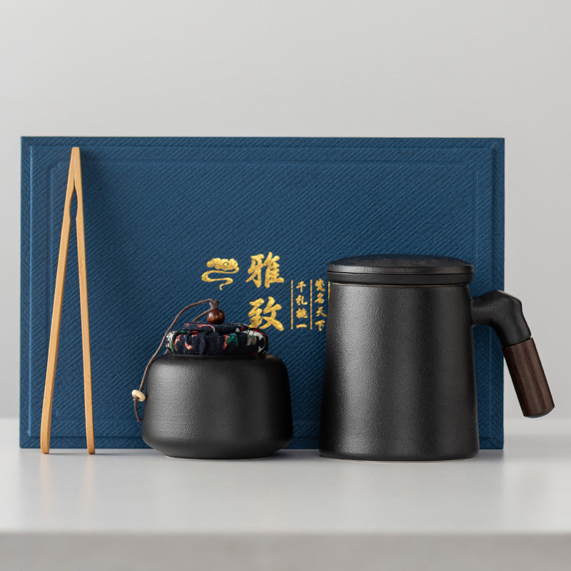 Thousands of Miles of China Ceramic Filter Liner Water Cup China-Chic Office Cup Gift Box Business Enterprise Mug with Cover Gift