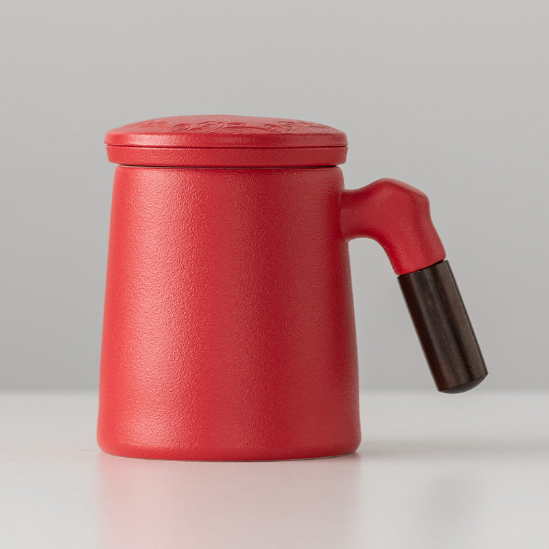 Thousands of Miles of China Ceramic Filter Liner Water Cup China-Chic Office Cup Gift Box Business Enterprise Mug with Cover Gift