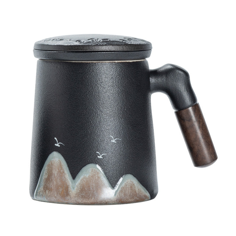 Thousands of Miles of China Ceramic Filter Liner Water Cup China-Chic Office Cup Gift Box Business Enterprise Mug with Cover Gift